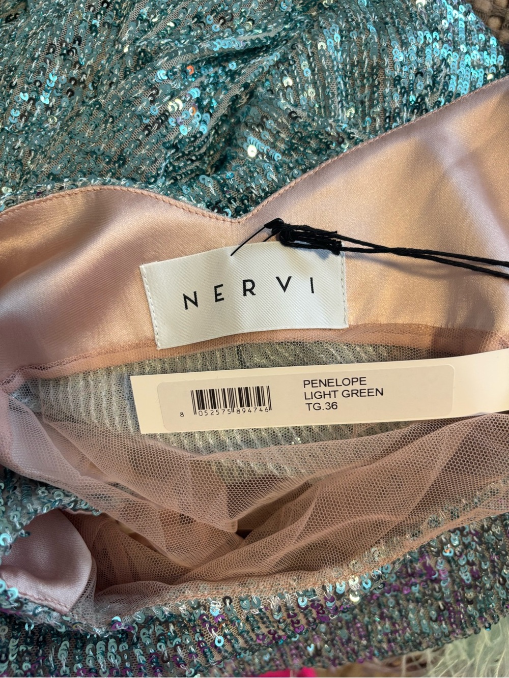 Nervi Penelope Sequin and Feather Mini Dress - Picture 4 of 4